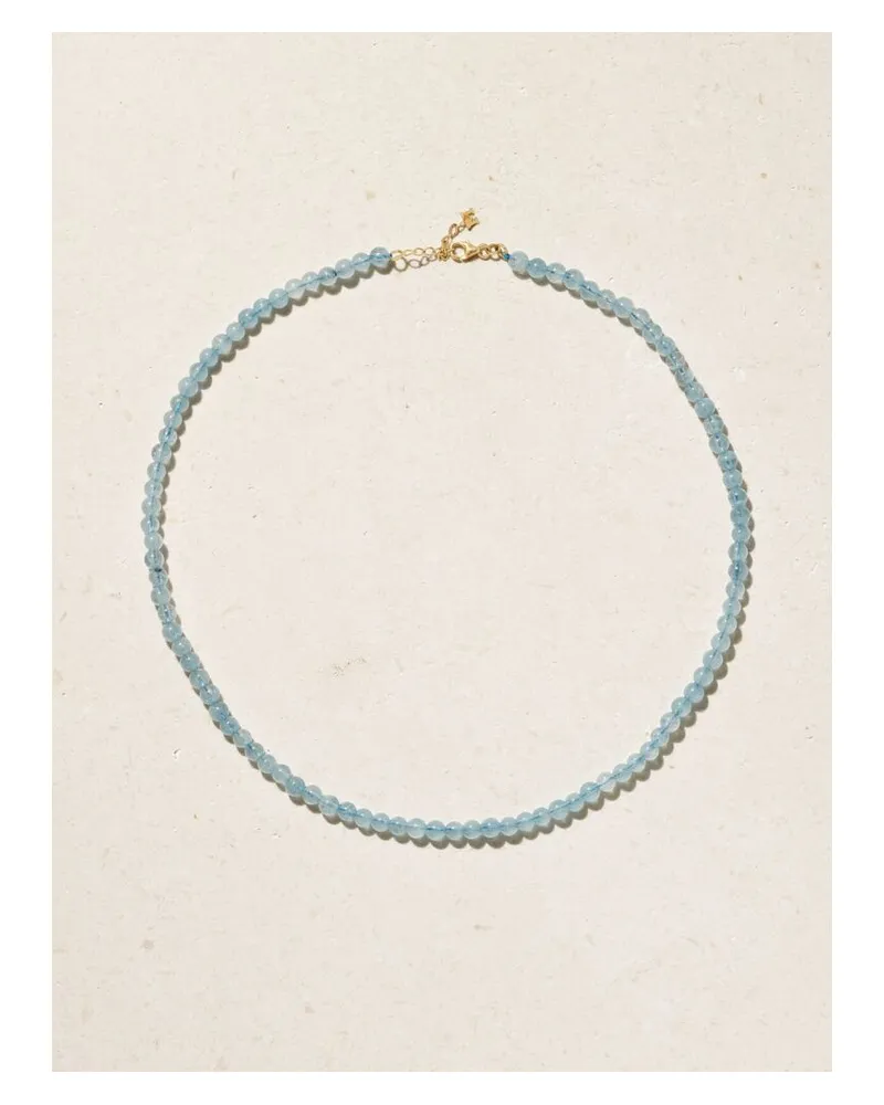 MATEO Kette Aus 14 Karat Gold Mit Aquamarin Gold