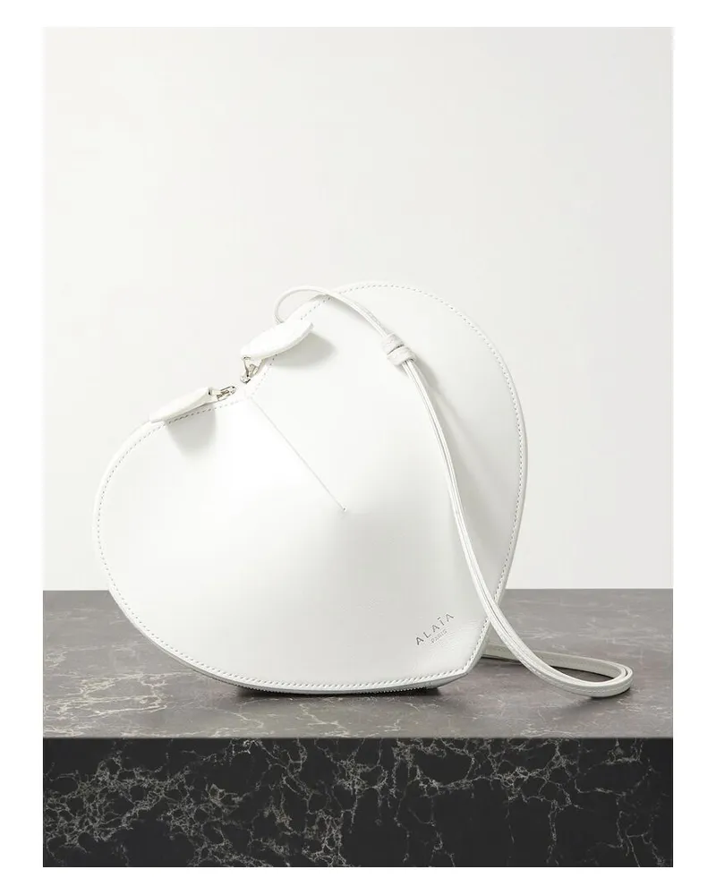 Alaïa Le Coeur Schultertasche Aus Leder - Weiß Weiß