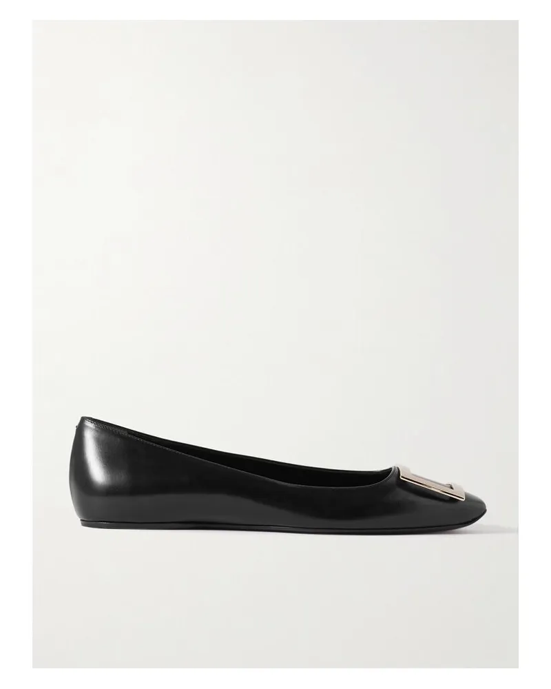 Roger Vivier Trompette Bellerine Ballerinas Aus Glanzleder - Schwarz Schwarz
