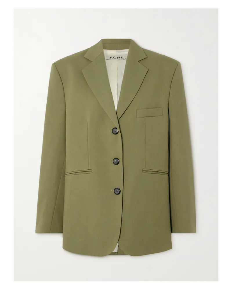 Róhe Oversized-blazer Aus Grain De Poudre Aus Wolle - Grün Grün
