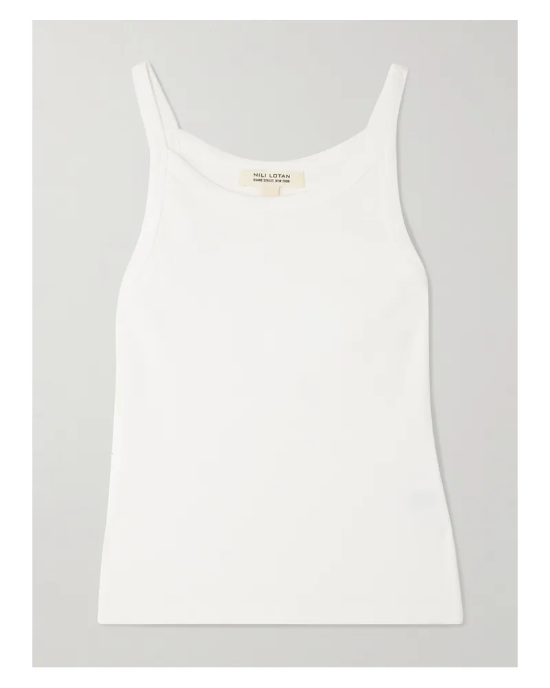 Nili Lotan Loretta Tanktop Aus Baumwoll-jersey - Weiß Weiß