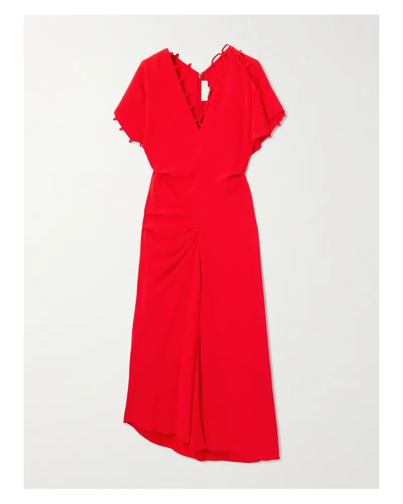 Victoria Beckham Midikleid Aus Crêpe - Rot Rot