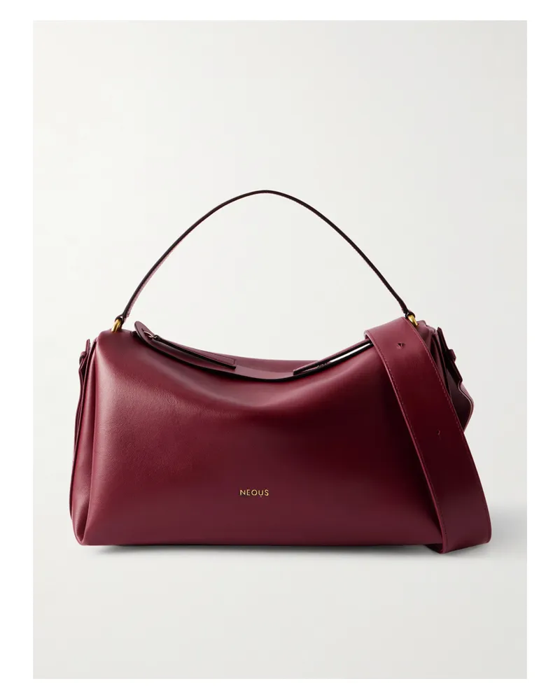 NEOUS Scorpius Leather Tote - Burgundy Burgundy