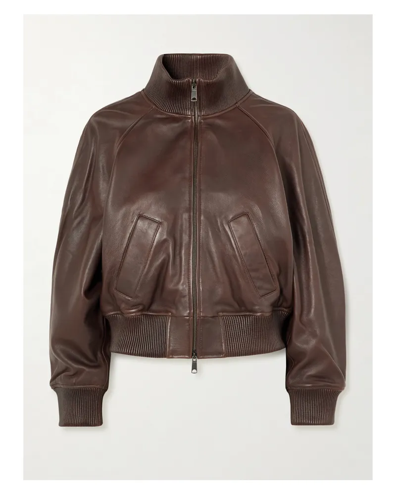 Ralph Lauren Bomberjacke Aus Leder - Braun Braun