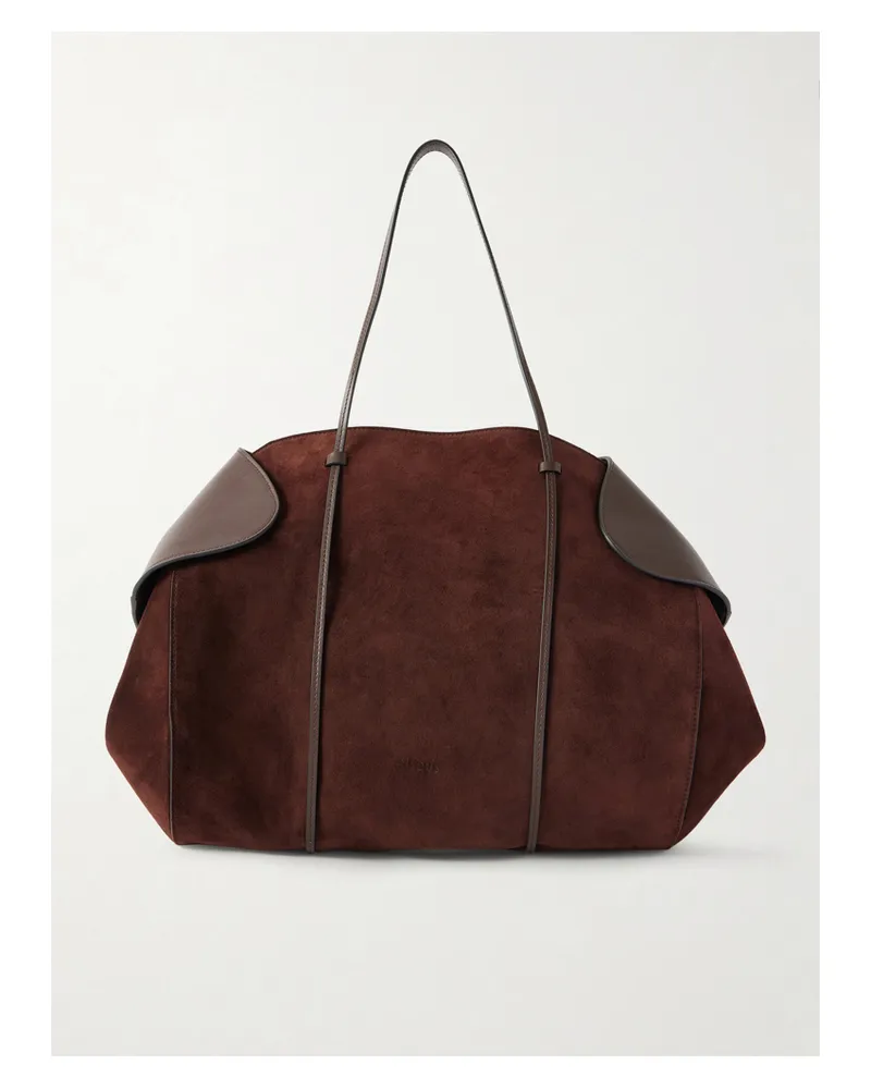 NEOUS Berenices Suede And Leather Shoulder Bag - Brown Brown