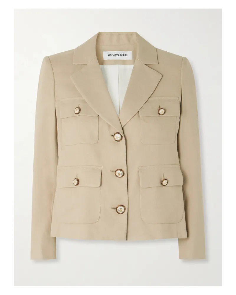 Veronica Beard Jacke Aus Twill Aus Einer Leinenmischung - Grau Grau