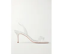 Cigaurasli 70 Leather Slingback Sandals - White