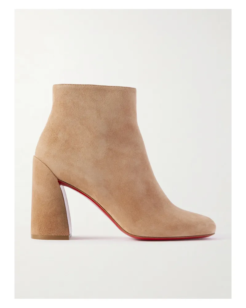 Christian Louboutin Turela 85 Chelsea Boots Aus Veloursleder - Neutral Neutral