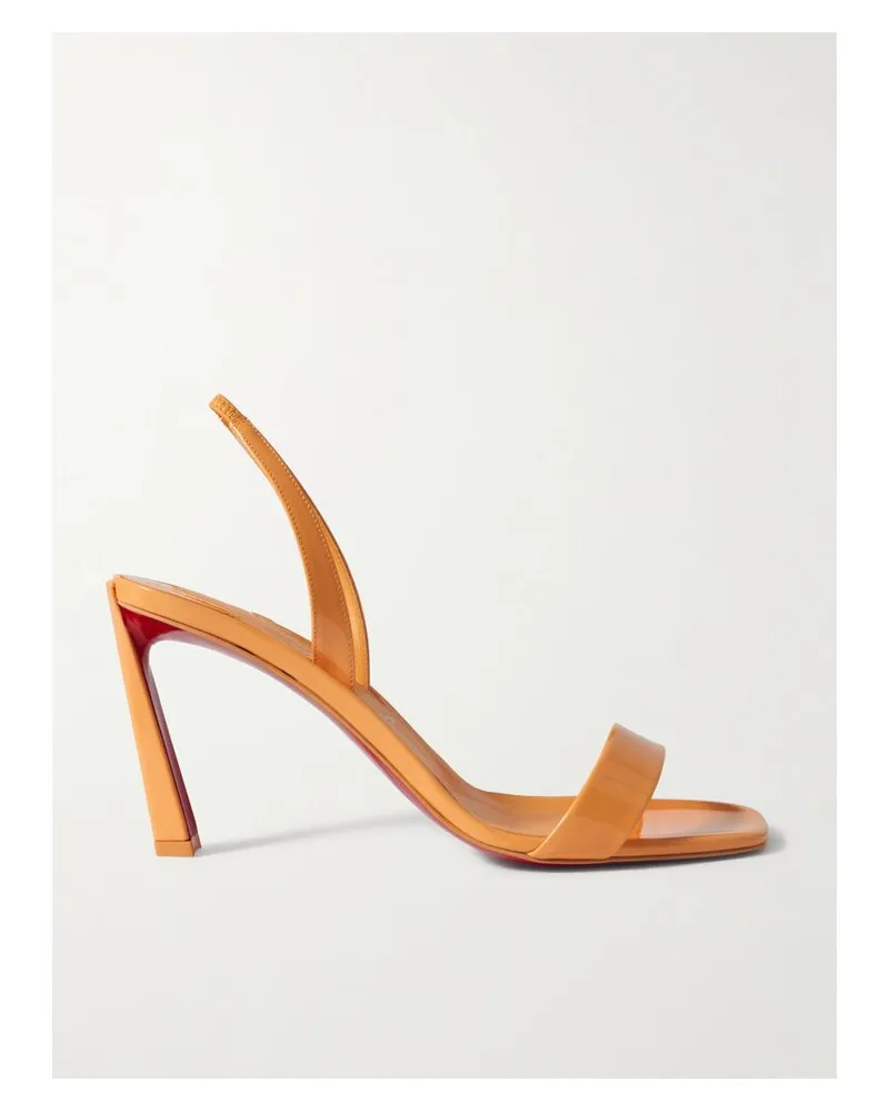 Christian Louboutin O Condora 85 Slingback-sandalen Aus Lackleder - Orange Orange