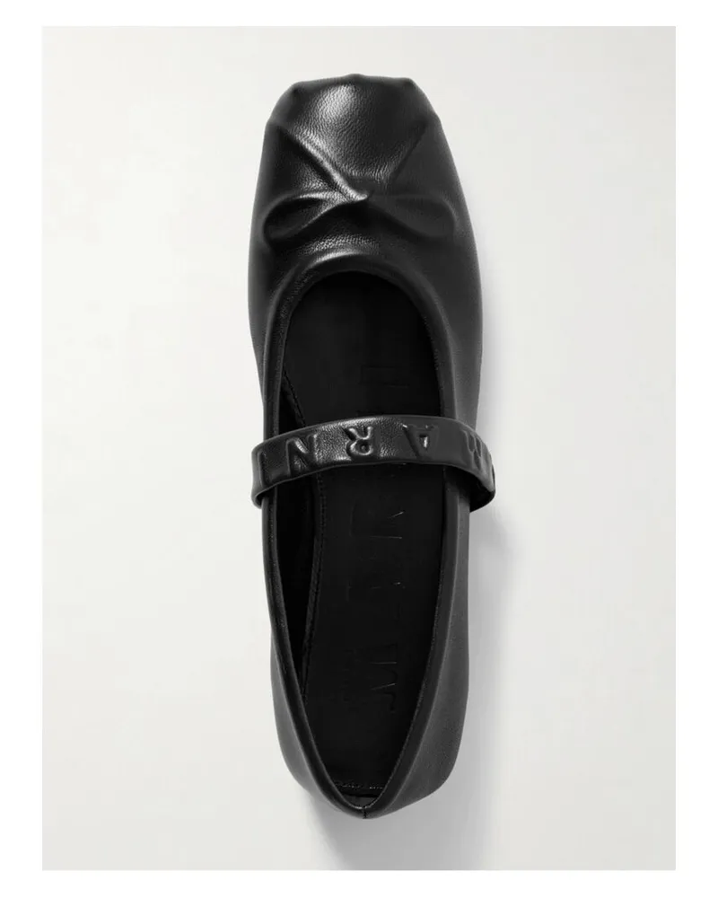 Marni Mary-jane Ballerinas Aus Leder Mit Prägungen - Schwarz Schwarz