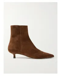 aeyde Sofie Ankle Boots aus Veloursleder Braun