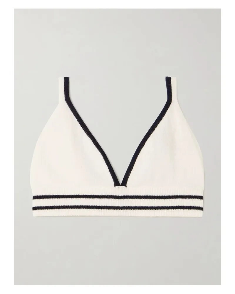 ALLUDE Bustier Aus Kaschmir Mit Streifen - Creme Creme
