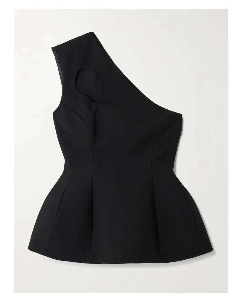 Roksanda Ilincic Vala One-shoulder Cutout Crepe Top - Black Black