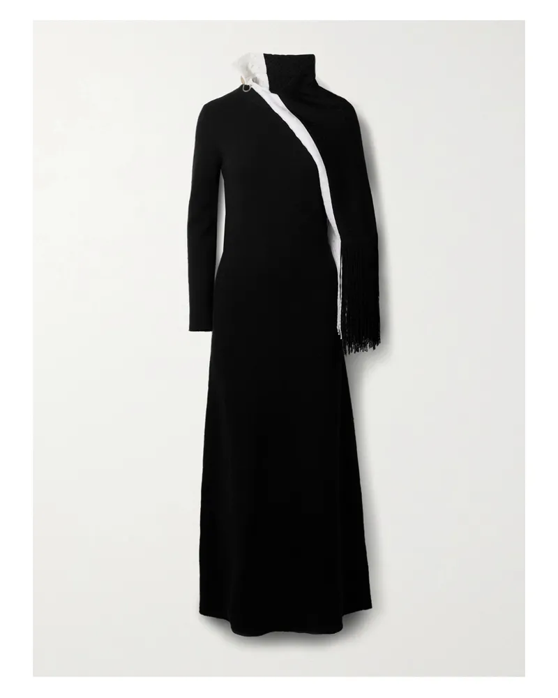Proenza Schouler Maxikleid Aus Bouclé-strick Aus Einer Seidenmischung - Schwarz Schwarz