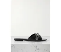 Cagole Embellished Textured-leather Sandals - Black