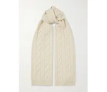 Cable-knit Cashmere Scarf - Cream