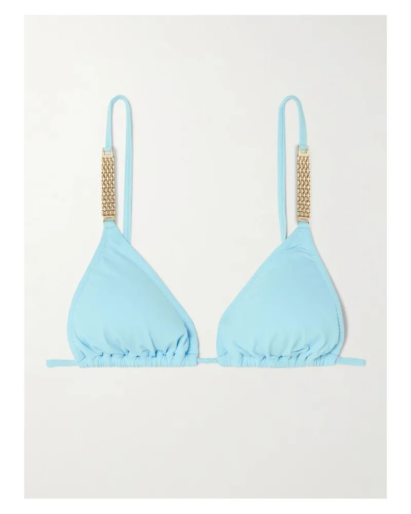 Melissa Odabash Maldives Triangel-bikini-oberteil Mit Verzierungen - Blau Blau