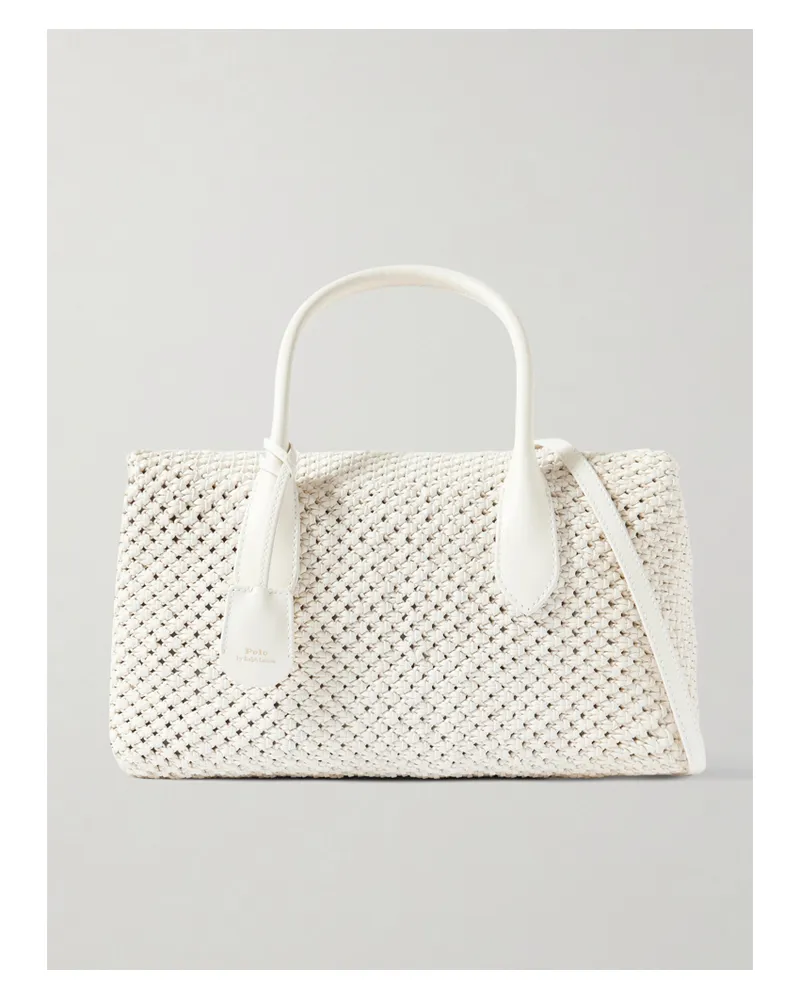 Ralph Lauren Woven Leather Duffel Bag - Off-white Off-white