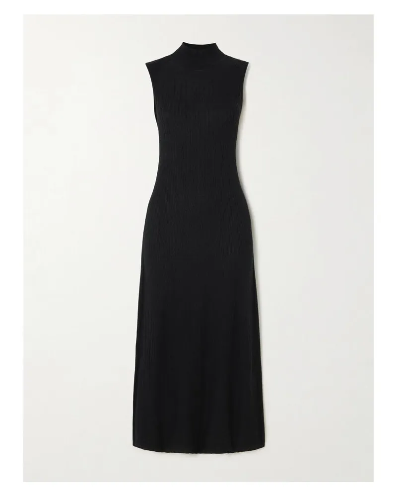 Joseph Maxikleid Aus Einer Woll-seidenmischung - Schwarz Schwarz