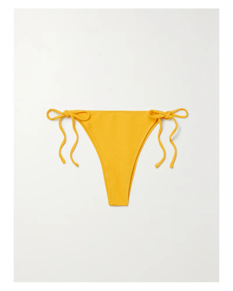 FISCH Net Sustain Chanzy Geripptes Bikini-höschen Mit Recycelten Fasern - Gelb Gelb