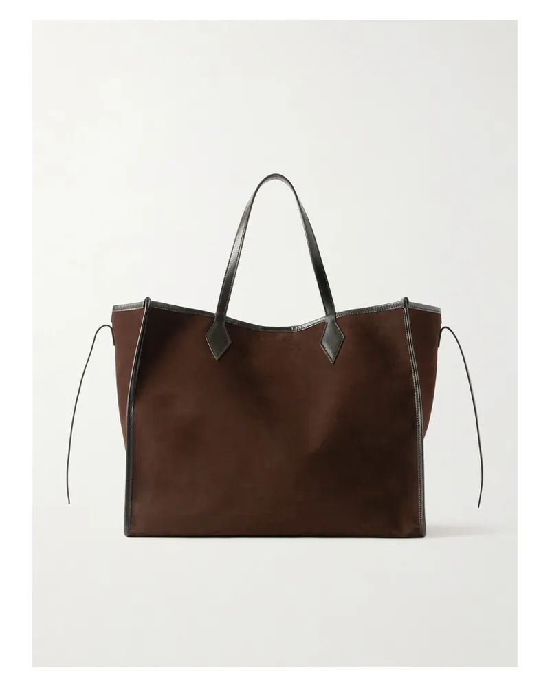 Métier Chameleon 41 Large Leather-trimmed Nubuck Tote - Brown Brown