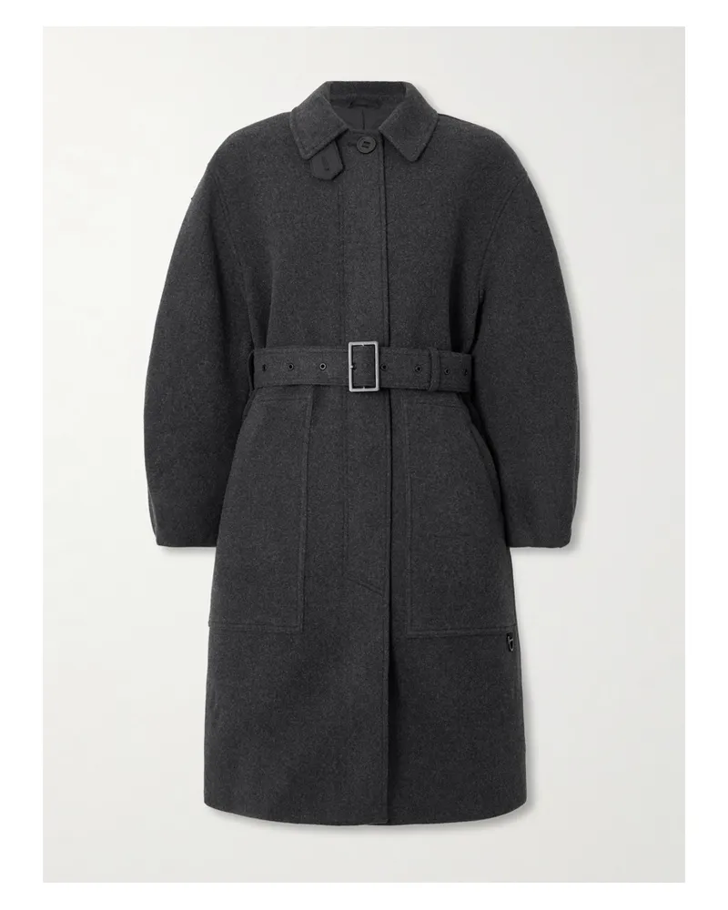 Canada Goose Mila Mantel Aus Einer Wattierten, Gebürsteten Wollmischung Und Gürtel - Grau Grau