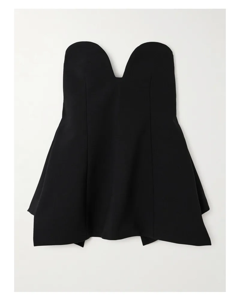 Carven Asymmetrisches Bustier Aus Crêpe - Schwarz Schwarz