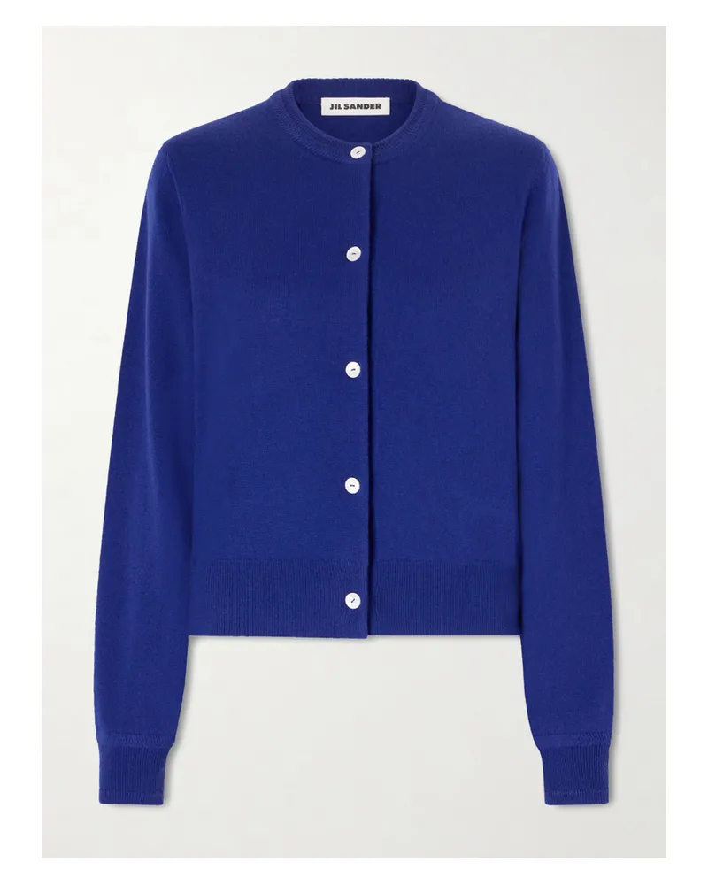 Jil Sander Wool Cardigan - Blue Blue