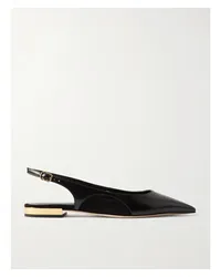 Chloé Saada Flache Slingback-schuhe aus Leder Schwarz