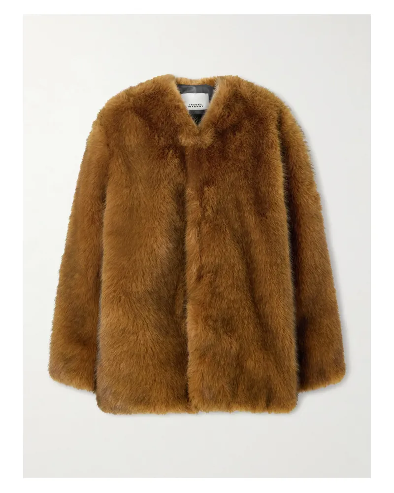Isabel Marant Aglae Jacke Aus Plüschmaterial - Braun Braun