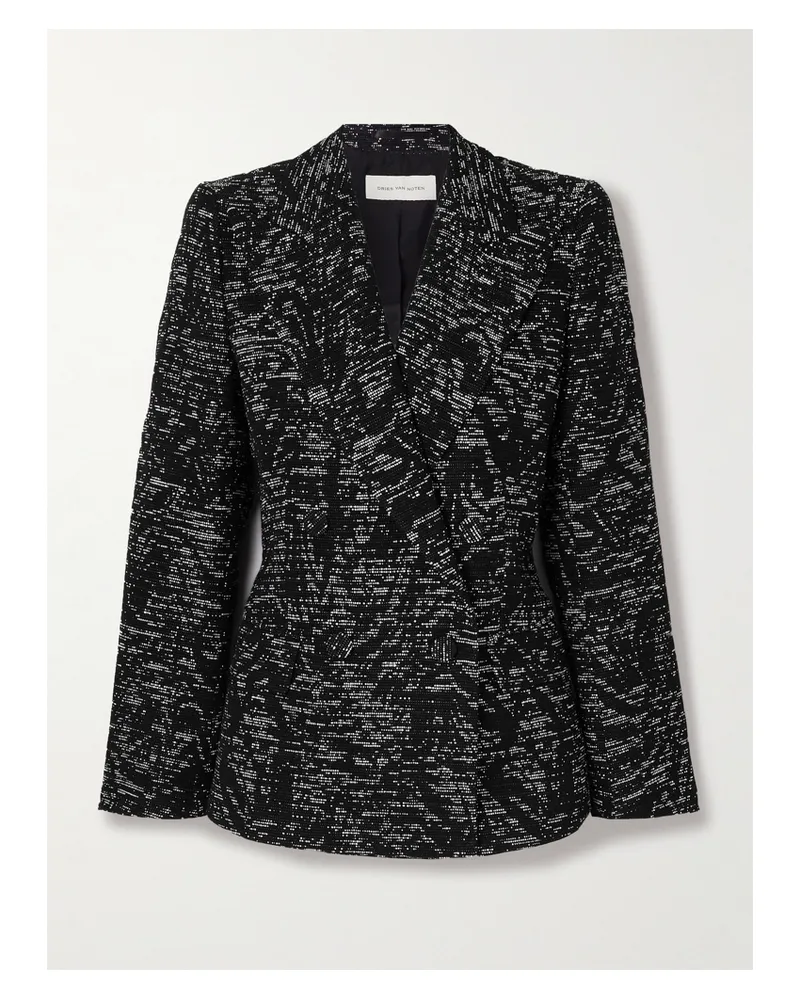 Dries van Noten Blazer Aus Webstoff - Schwarz Schwarz