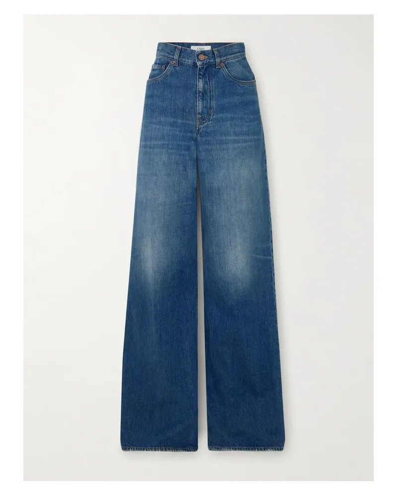 Chloé Hoch Sitzende Jeans Mit Weitem Bein - Blau Blau