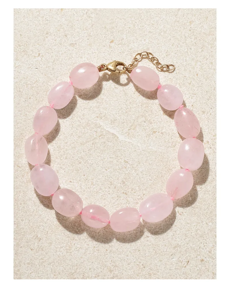 JIA JIA Arizona Candy Armband Mit Morganiten Und Goldfarbenen Details - Pink Pink