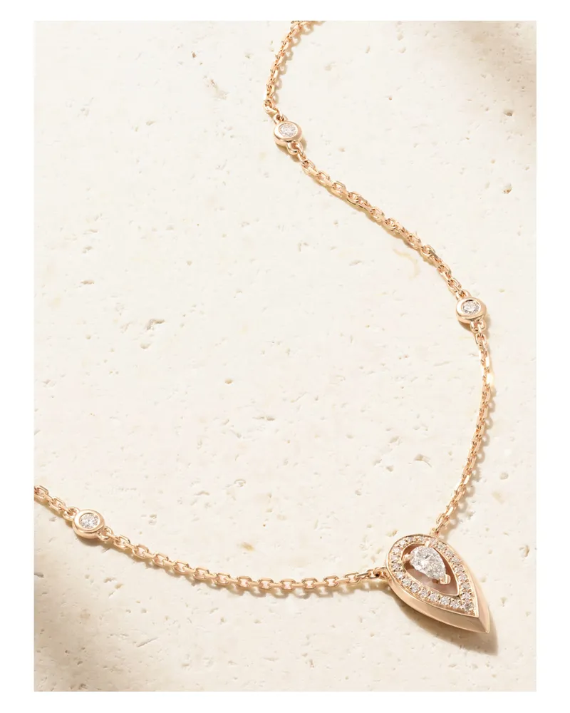 Messika Fiery Kette Aus 18 Karat Roségold Mit Diamanten Gold