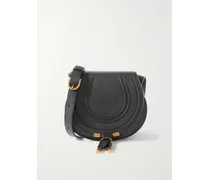 Marcie Mini Schultertasche Aus Strukturiertem Leder - Schwarz