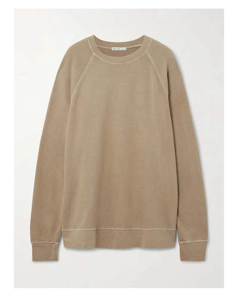 James Perse Supima Cotton-jersey Sweatshirt - Brown Brown