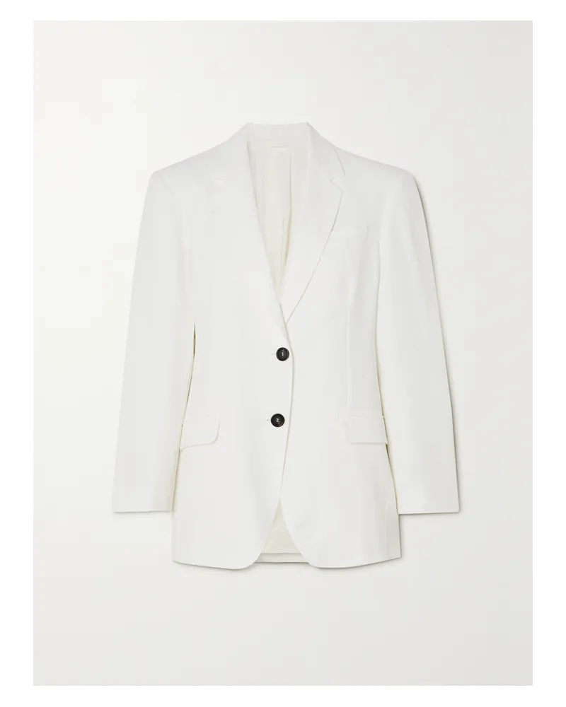 Brunello Cucinelli Giacca Blazer Aus Twill - Weiß Weiß