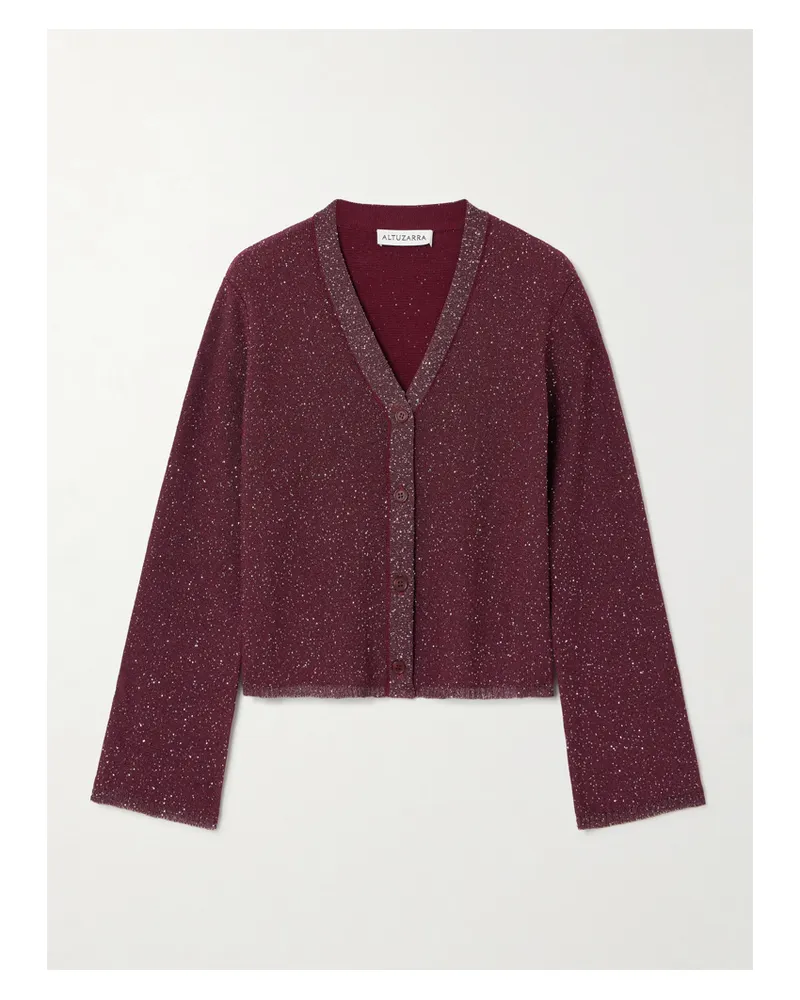 Altuzarra Taylor Cardigan Aus Strick Mit Pailletten - Burgunder Burgunder