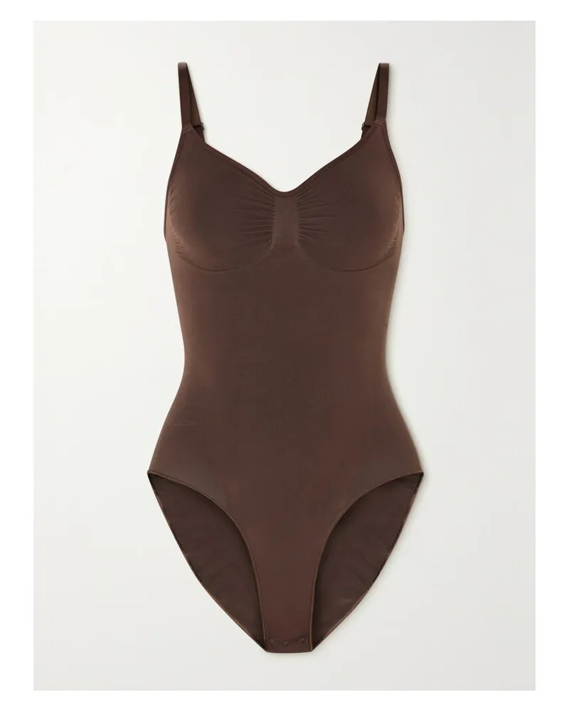SKIMS Seamless Sculpt Brief Bodysuit – Cocoa – Body - Braun Braun