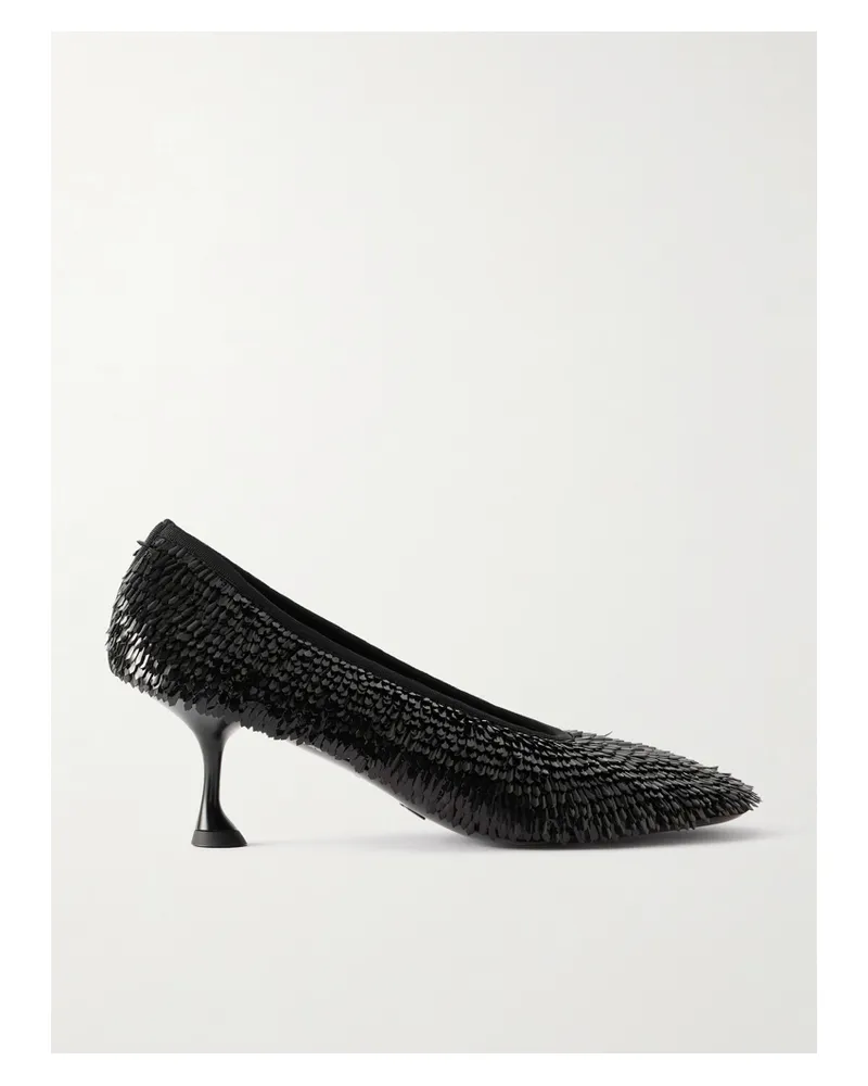 Proenza Schouler Tee Pumps Aus Mesh Mit Pailletten - Schwarz Schwarz