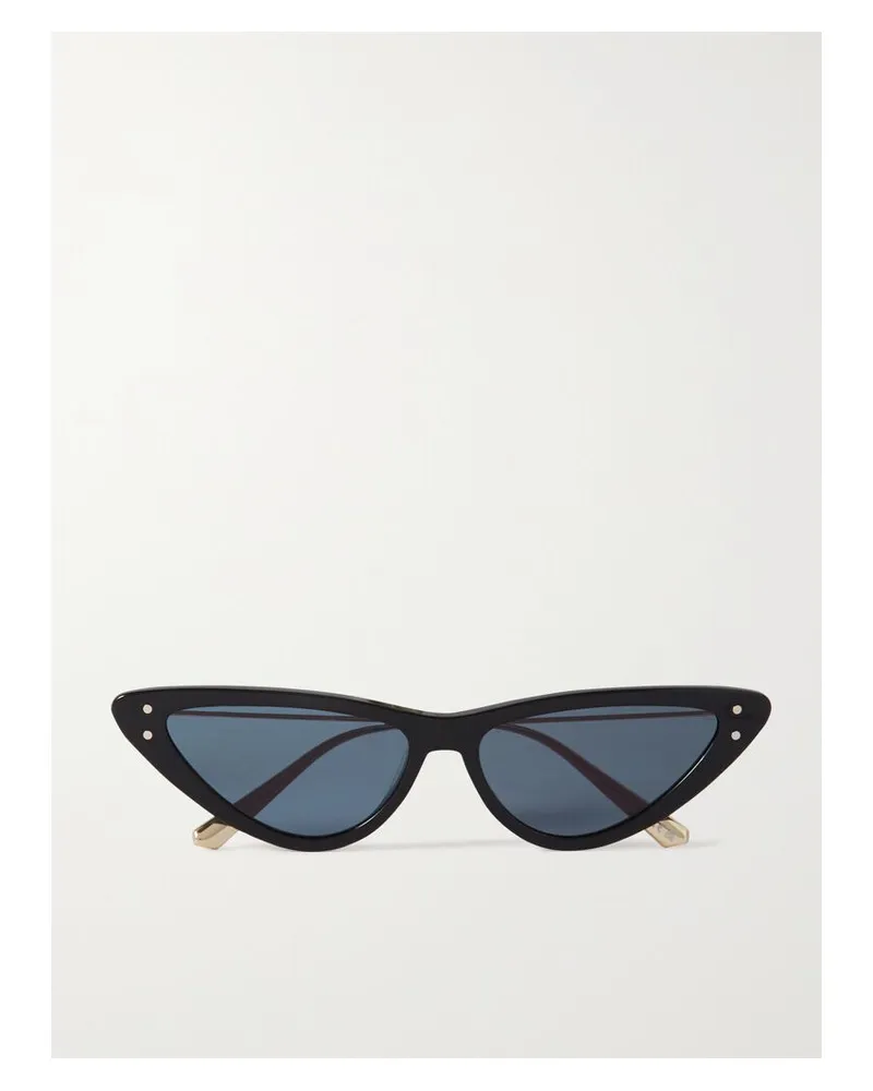 Dior Missdior B4u Sonnenbrille Aus Azetat Mit Cat-eye-rahmen Und Goldglänzenden Details - Schwarz Schwarz