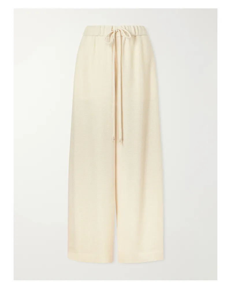 Gabriela Hearst Gelos Textured Alpaca Wide-leg Pants - Neutrals Neutrals