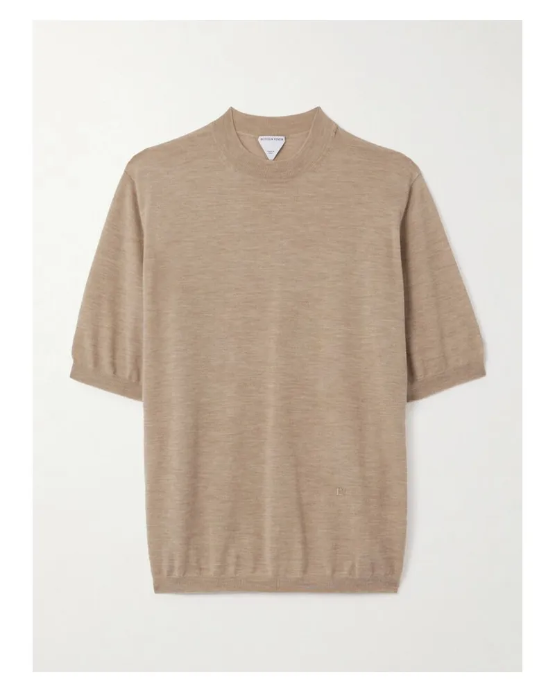 Bottega Veneta Kurzärmeliger Kaschmirpullover - Braun Braun