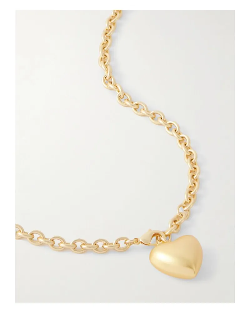 Roxanne Assoulin The Mini Puffy Heart Goldfarbene Kette Gold