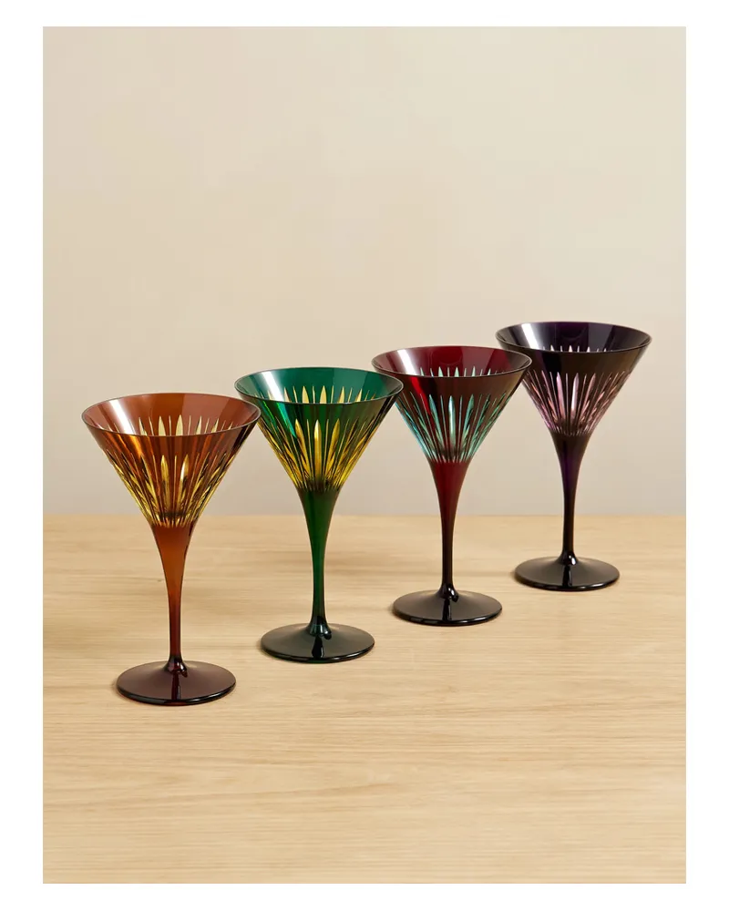 L’OBJET Prism Set Aus Vier Martinigläsern - Mehrfarbig Mehrfarbig