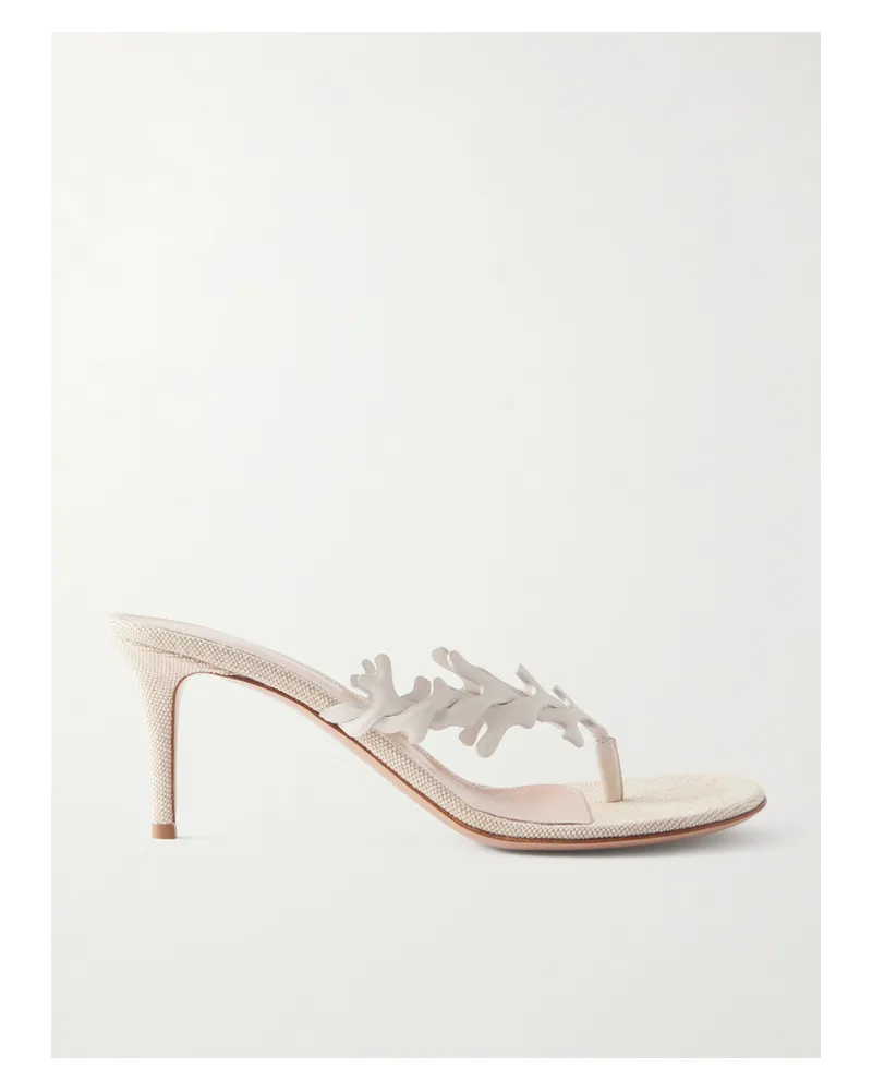 Gianvito Rossi 70 Mules Aus Leder - Wollweiß Wollweiß