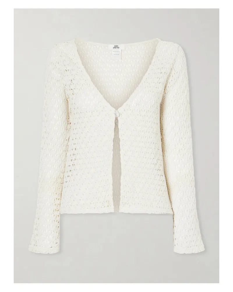 Sara Cristina Arena Crocheted Cotton Coverup - Neutrals Neutrals