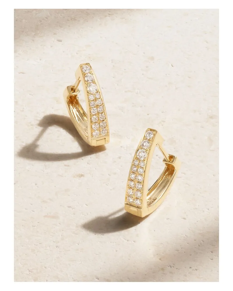 ANITA KO Huggies Ohrringe Aus 18 Karat Gold Mit Diamanten Gold