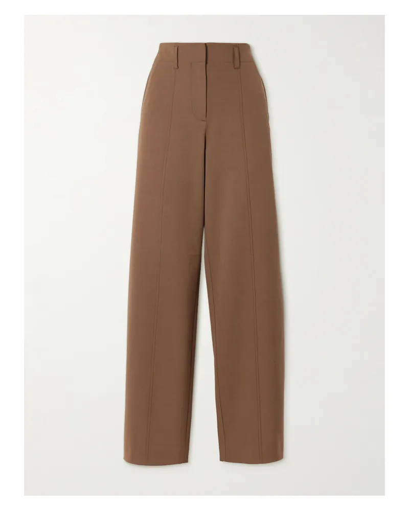 Ulla Johnson Ames Barrel-hose Aus Twill Mit Falten - Braun Braun