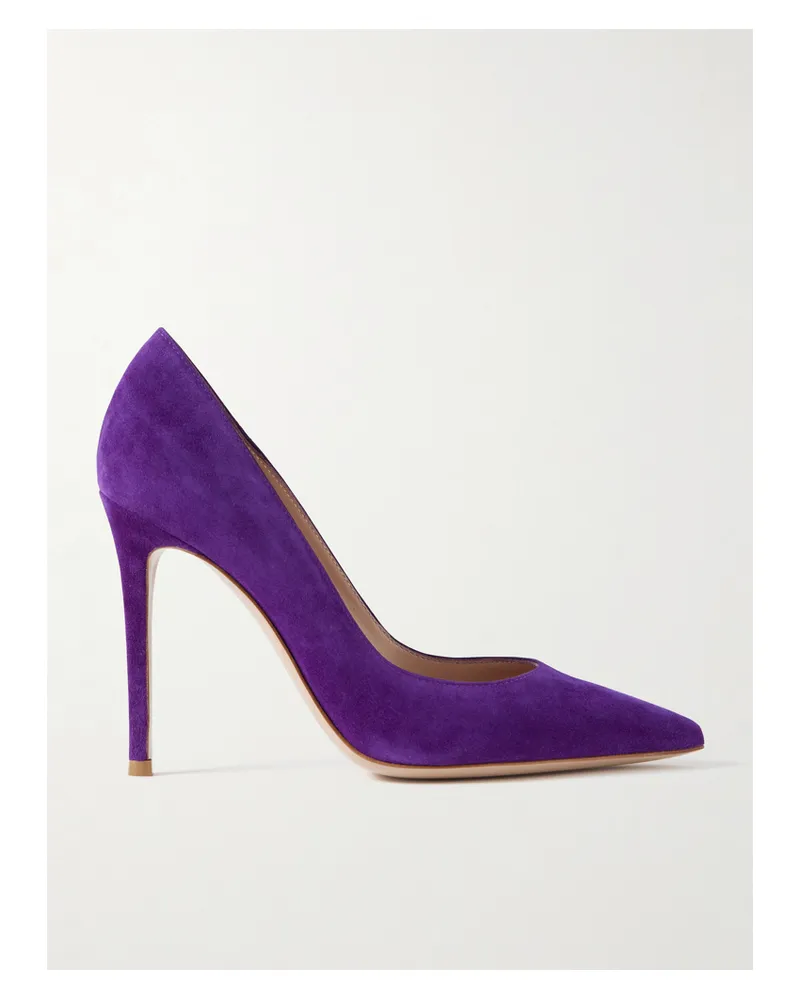 Gianvito Rossi 105 Pumps Aus Veloursleder - Lila Lila